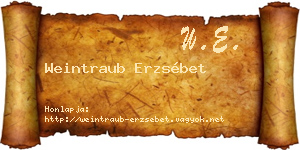 Weintraub Erzsébet névjegykártya