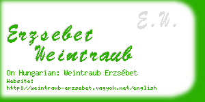 erzsebet weintraub business card