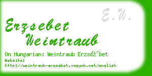 erzsebet weintraub business card